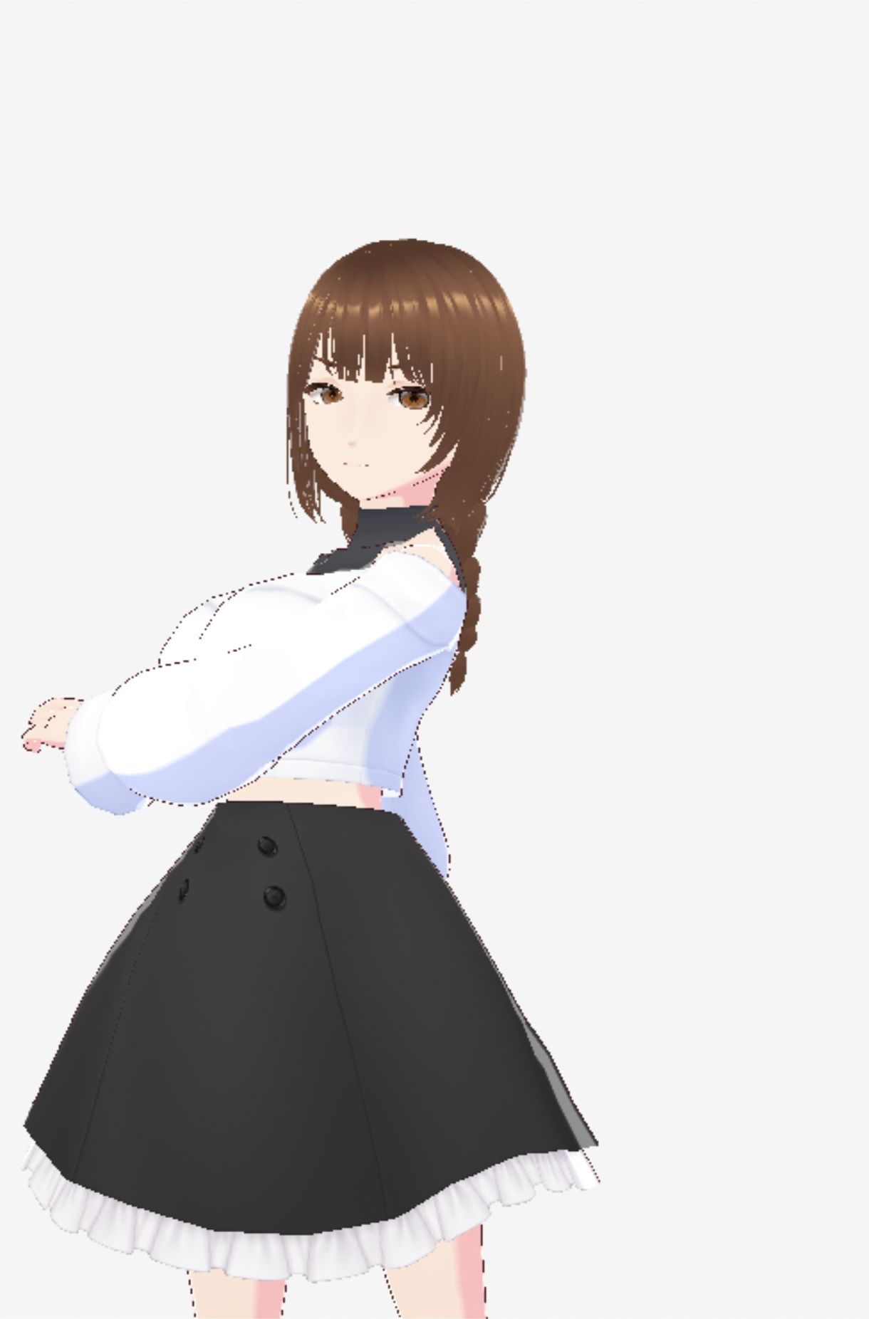 サンプル画像5:ツンデレっぽい巨乳のお姉さん（セリフなし  3DCGモデル  イラスト集）(パイアールフロンティア) [d_715709]