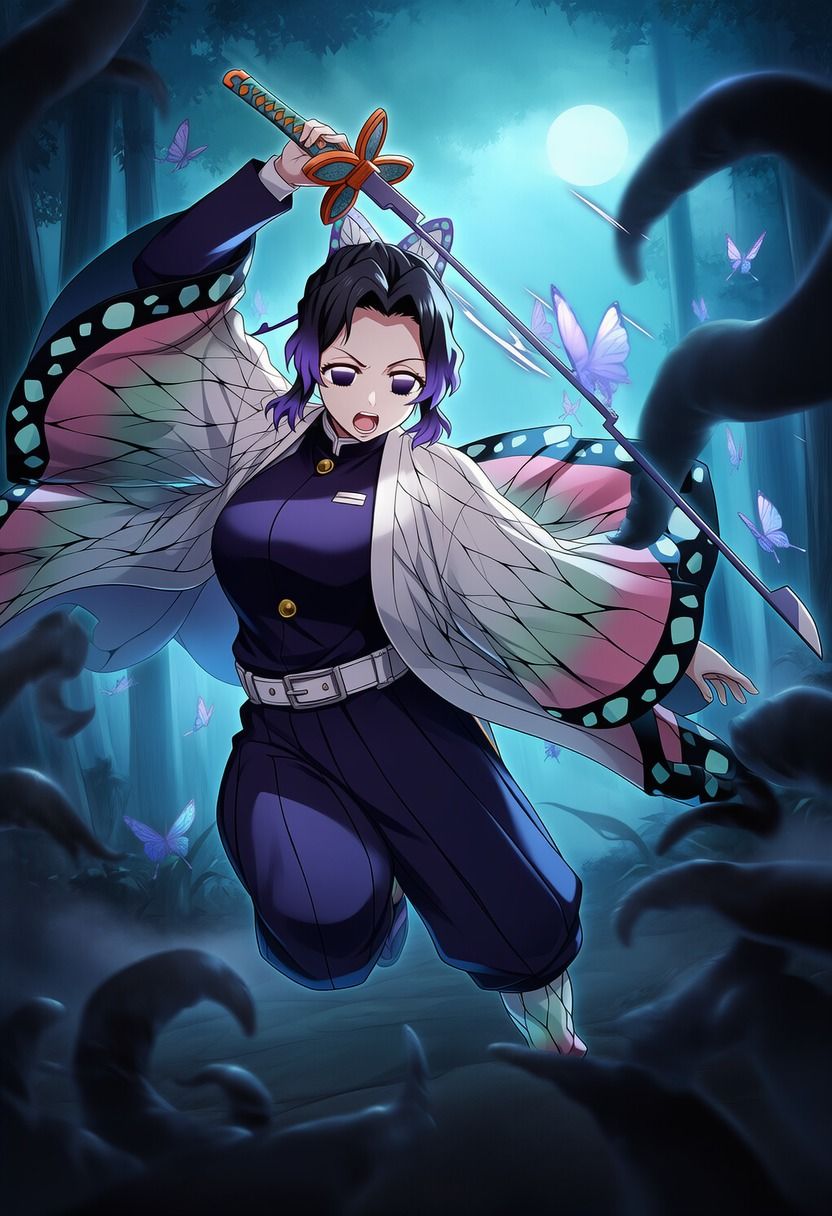 胡蝶し●ぶ vs ぬるぬる触手 画像3