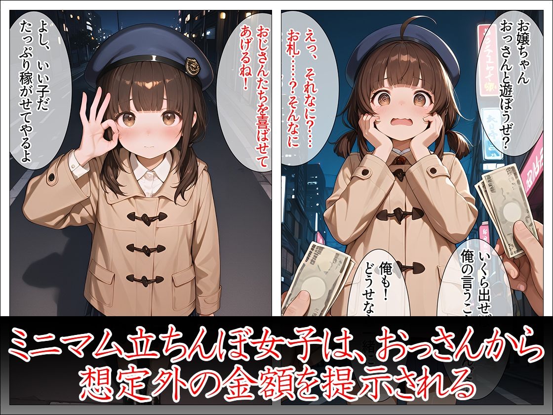 【エロ漫画】142cmの誘惑 ミニマム立ちんぼ同時蹂躙 小さな胎内を精液で埋め尽くす2