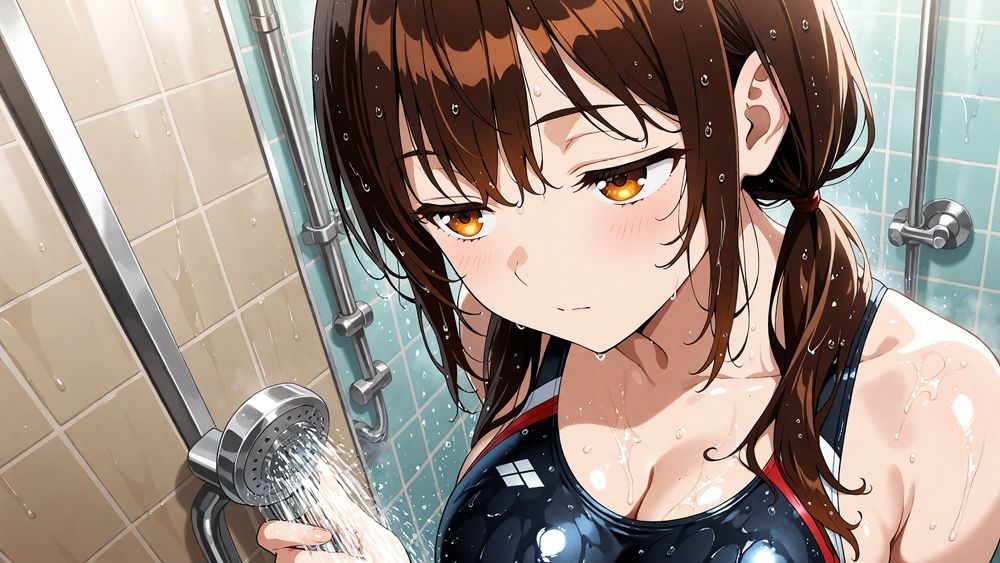 【4K】紫髪ツイン茶髪の爆乳水泳部員が新任コーチと孕ませレッスン 画像7