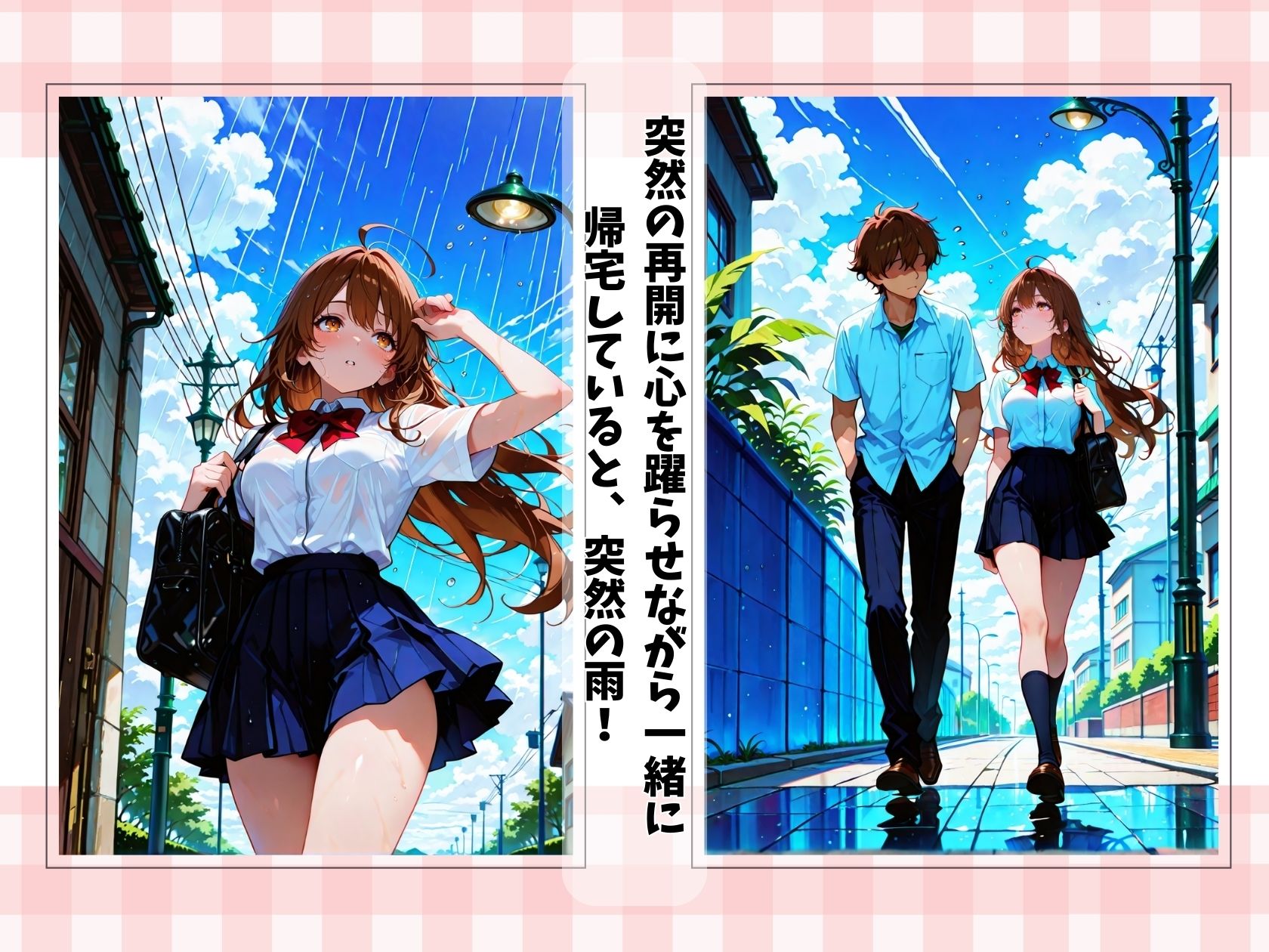 サンプル画像2:びしょ濡れ帰宅の年上幼馴染に俺シャツ着せたらえち確定演出(とろもちルーム) [d_716086]