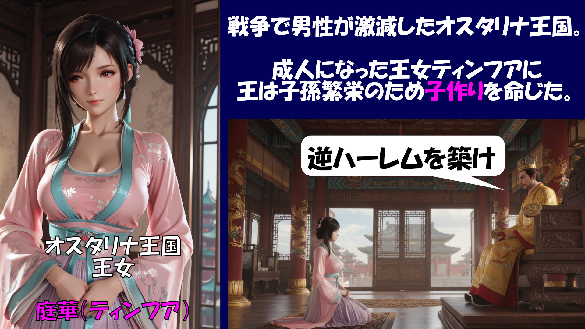 サンプル画像1:ティンフア王女の子作りクエスト  産まないとチルドレン エピソードI アビリティ習得編(ももちっち) [d_716533]