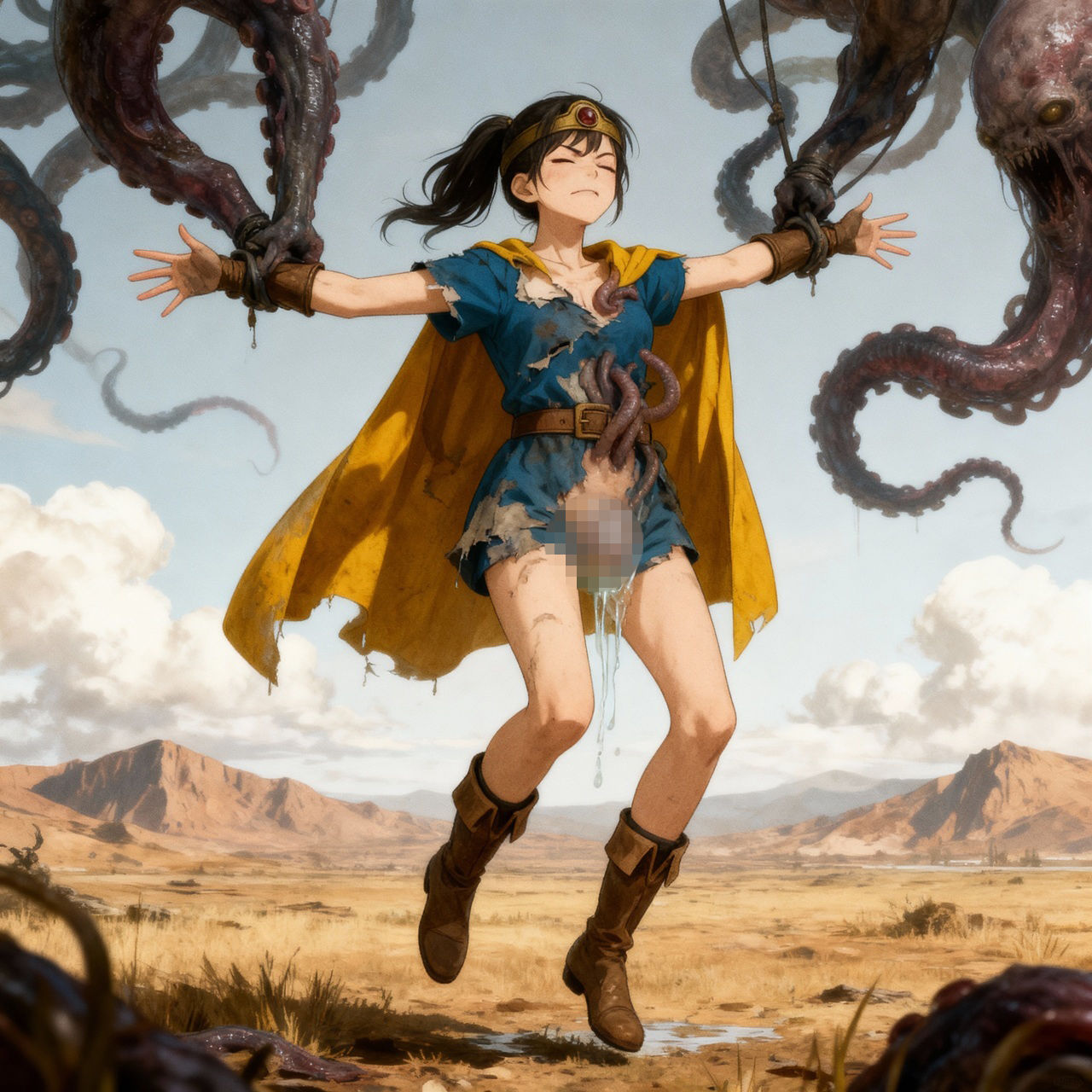 サンプル画像2:勇者一行全滅…魔物に凌●される女勇者・賢者・僧侶 〜荒野編〜(幻月堂) [d_716541]