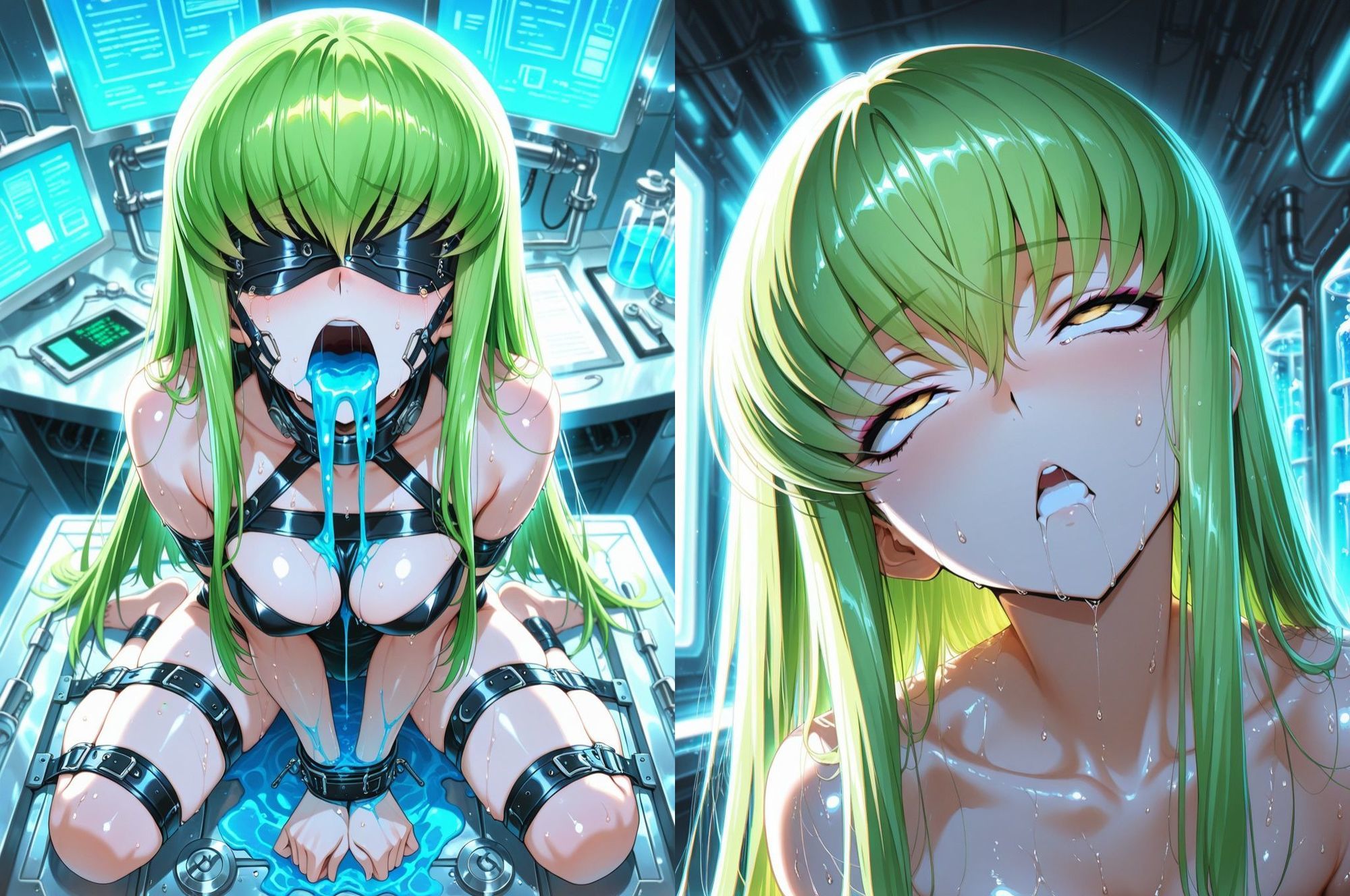 サンプル画像2:C.〇.が研究所で人体改造される（ふたなり・妊娠）(カレラ) [d_716543]