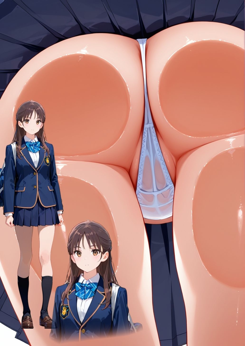 サンプル画像2:逆さ撮りコレクションNo.1（JK編）(背徳屋) [d_717018]