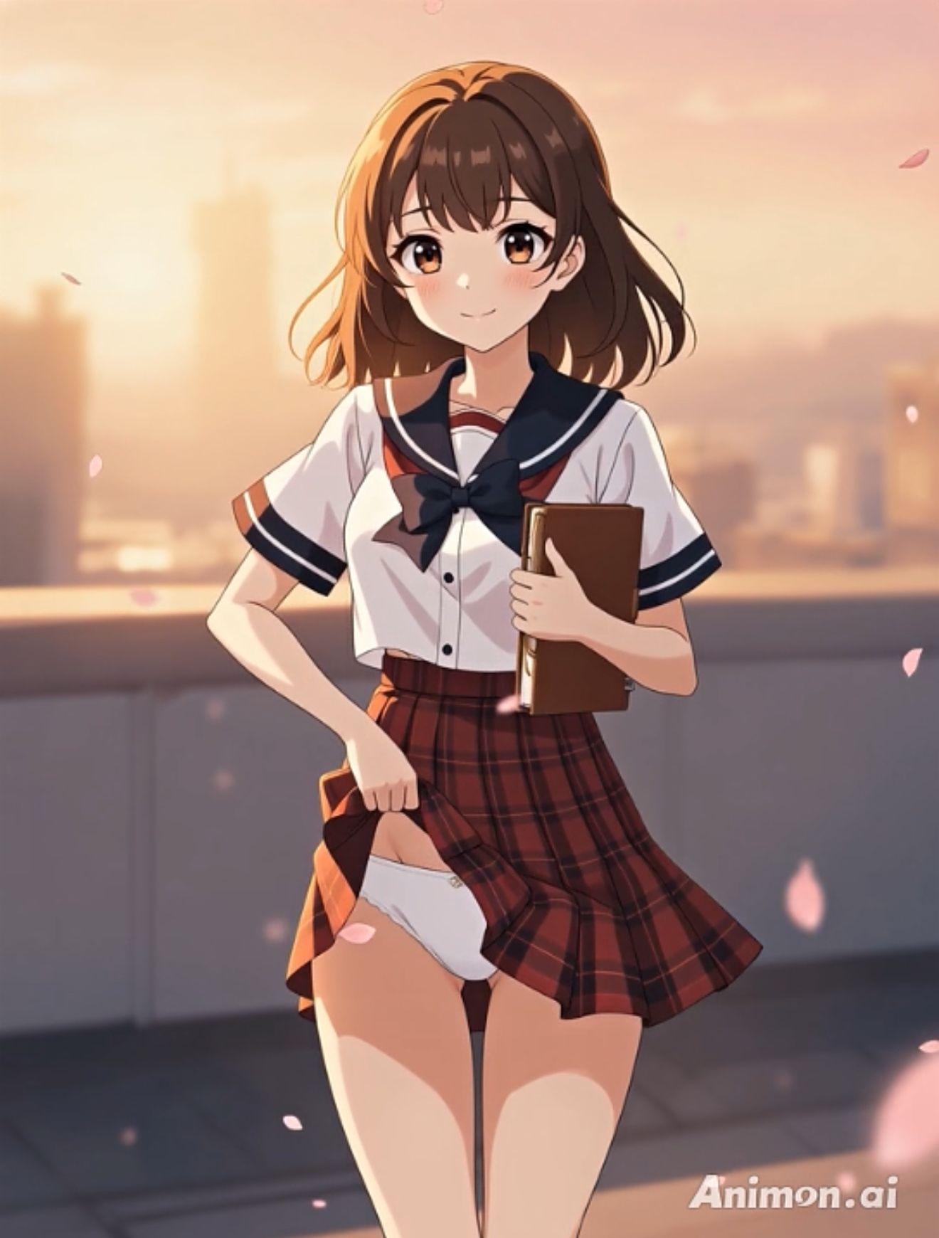 【エロ漫画】【アニメ39分24秒】ひたすらミニスカめくって生パンツ！ミニスカートの制服を着た女の子200人以上がパンティーを見せてくれる、妄想の世界！純白ショーツやトランクスから…2