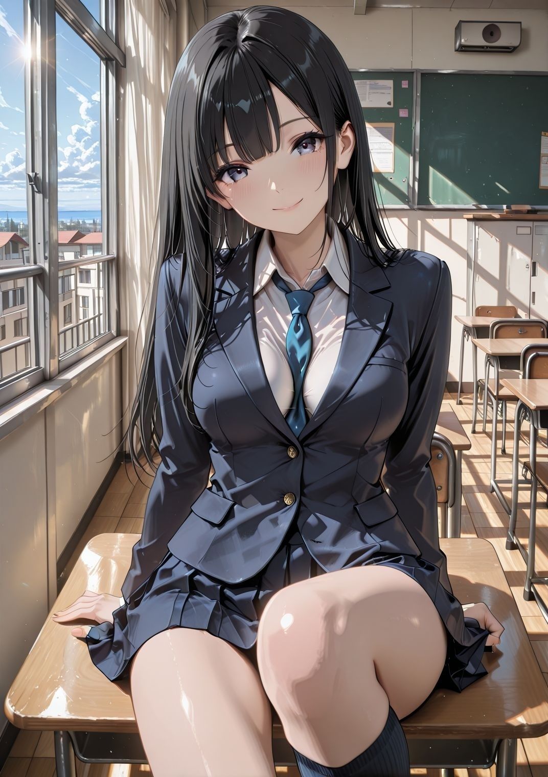 サンプル画像1:黒髪清楚なお嬢様JKと放課後、熱烈性交(JKBOX) [d_717114]