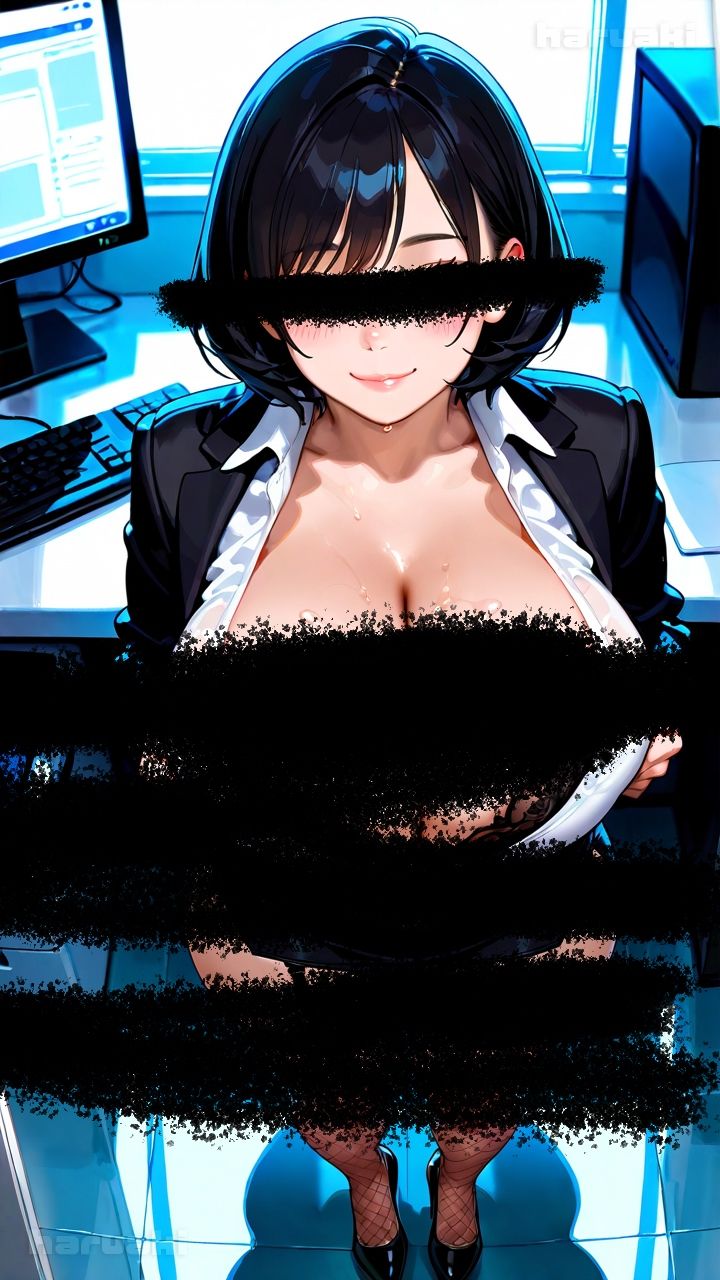 サンプル画像1:【AIアニメ巨乳美女写真集】Vol.2仕事前にすっきりさせてくれる黒髪秘書_再掲(はるあき/AIart) [d_717221]