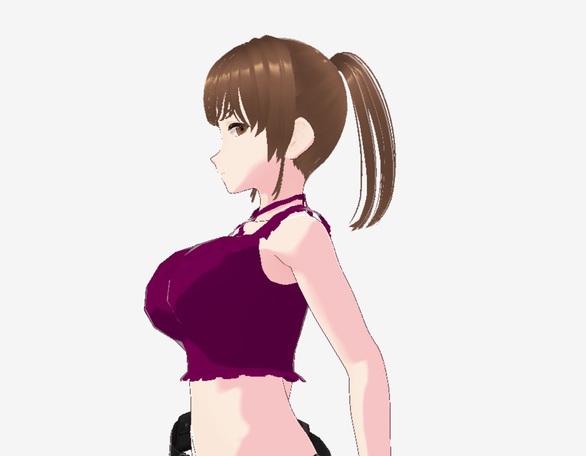 紫色の服を着たツンデレ戦士っぽい美女（セリフなし 3DCGモデル イラスト集） 画像3