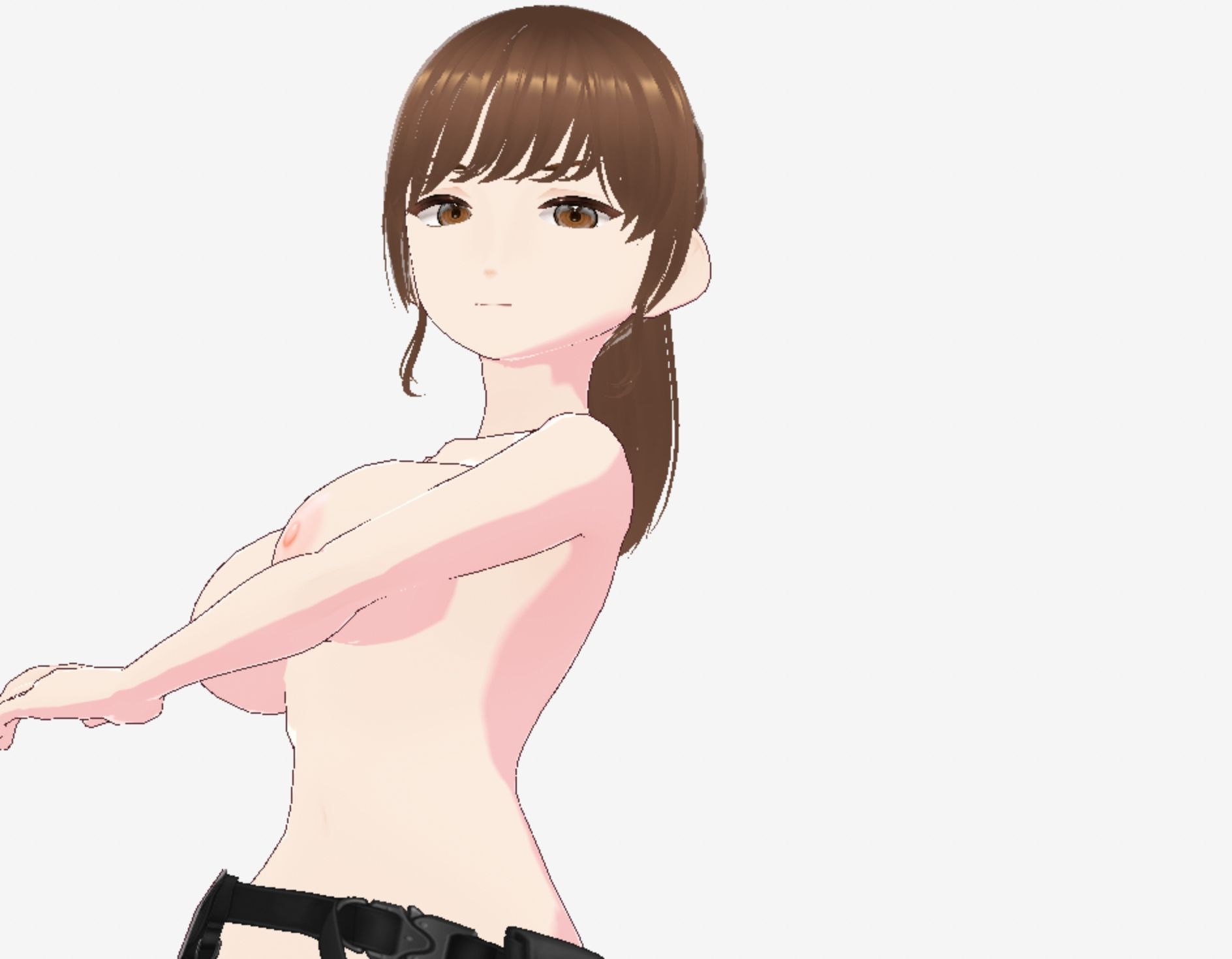 紫色の服を着たツンデレ戦士っぽい美女（セリフなし 3DCGモデル イラスト集） 画像6