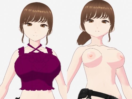 紫色の服を着たツンデレ戦士っぽい美女（セリフなし 3DCGモデル イラスト集）【アフェアーアモーレ】
