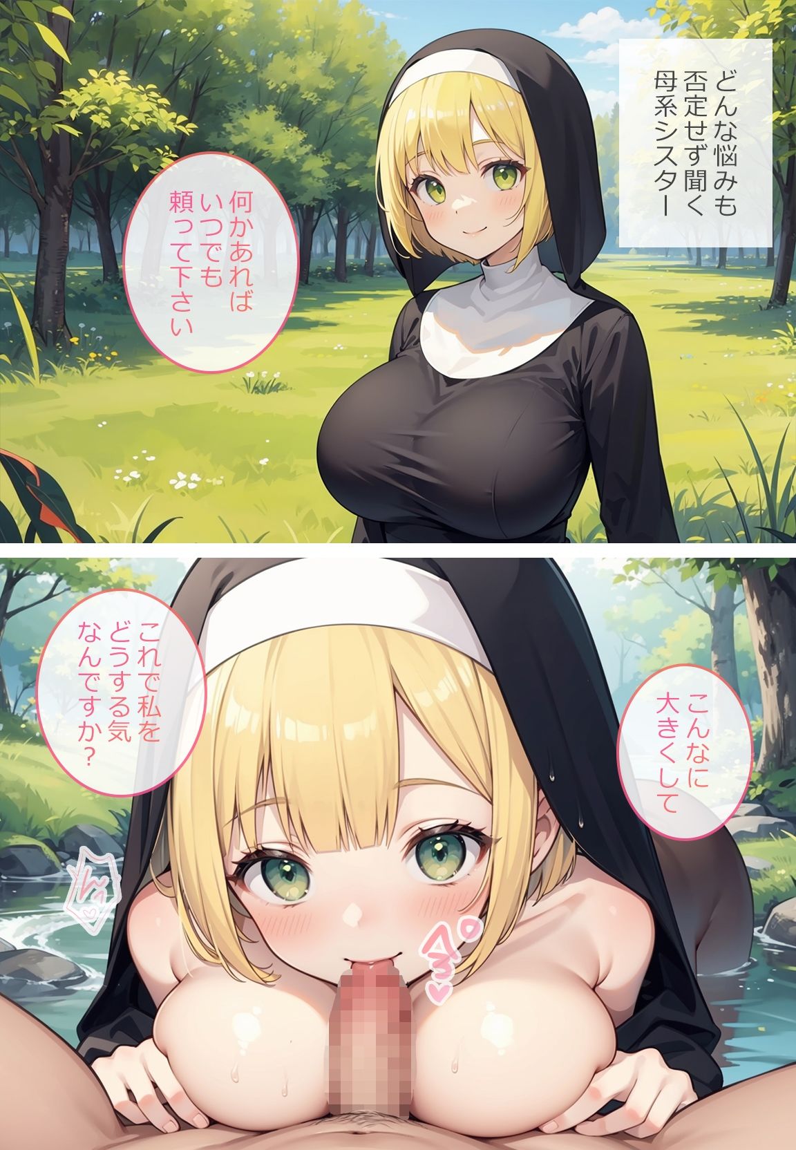 禁欲生活の裏で村の男とシてる田舎のシスターたち サンプル7