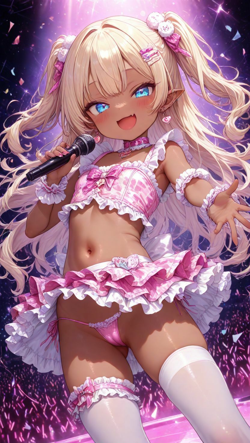 褐色金髪メス〇キエルフ アイドルver