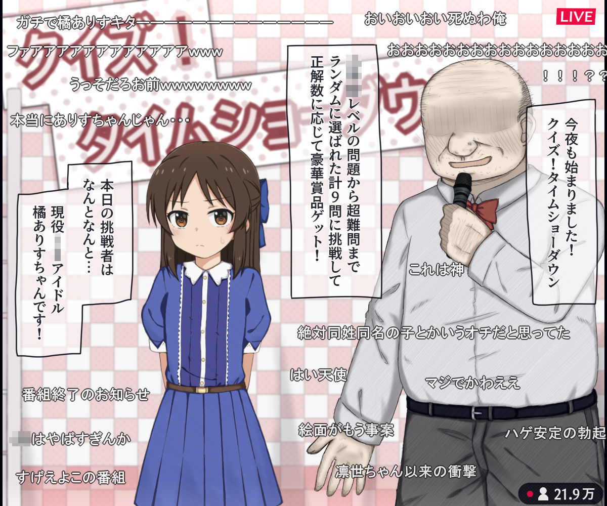 生放送のエロクイズバラエティに出演する〇〇アイドルの話