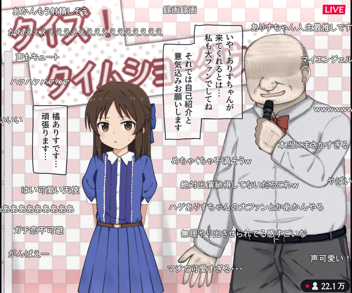 生放送のエロクイズバラエティに出演する〇〇アイドルの話