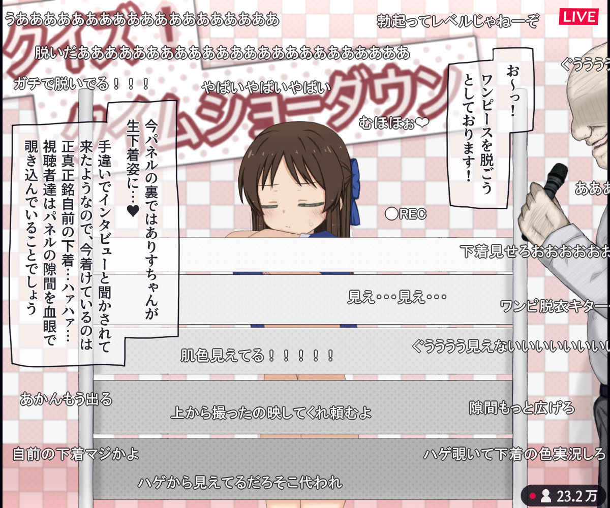 生放送のエロクイズバラエティに出演する〇〇アイドルの話