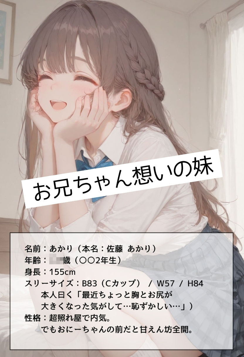 女子校生の妹と愛のある中出しドロドロセックス 画像1