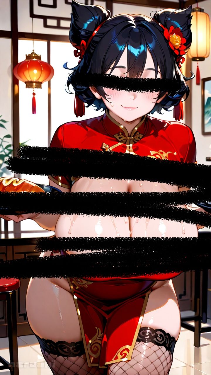 サンプル画像4:【AIアニメ巨乳美女写真集】Vol.7デザートにおっぱいを提供してくれる優乳店の看板娘(はるあき/AIart) [d_717739]