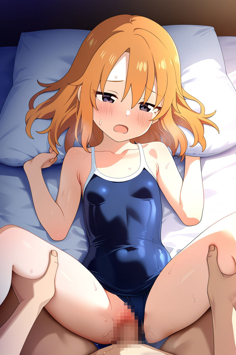 【エロ漫画】茶髪ミドルなスク水娘とはっする！3