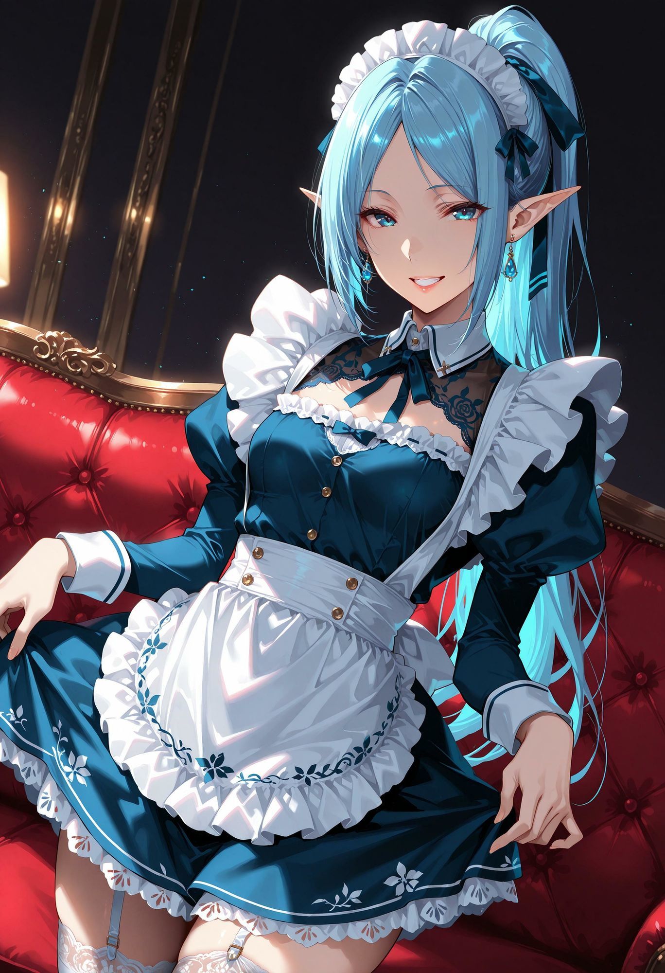 サンプル画像2:エルフのメイドさん熱烈ご奉仕8(ブービータン) [d_717883]