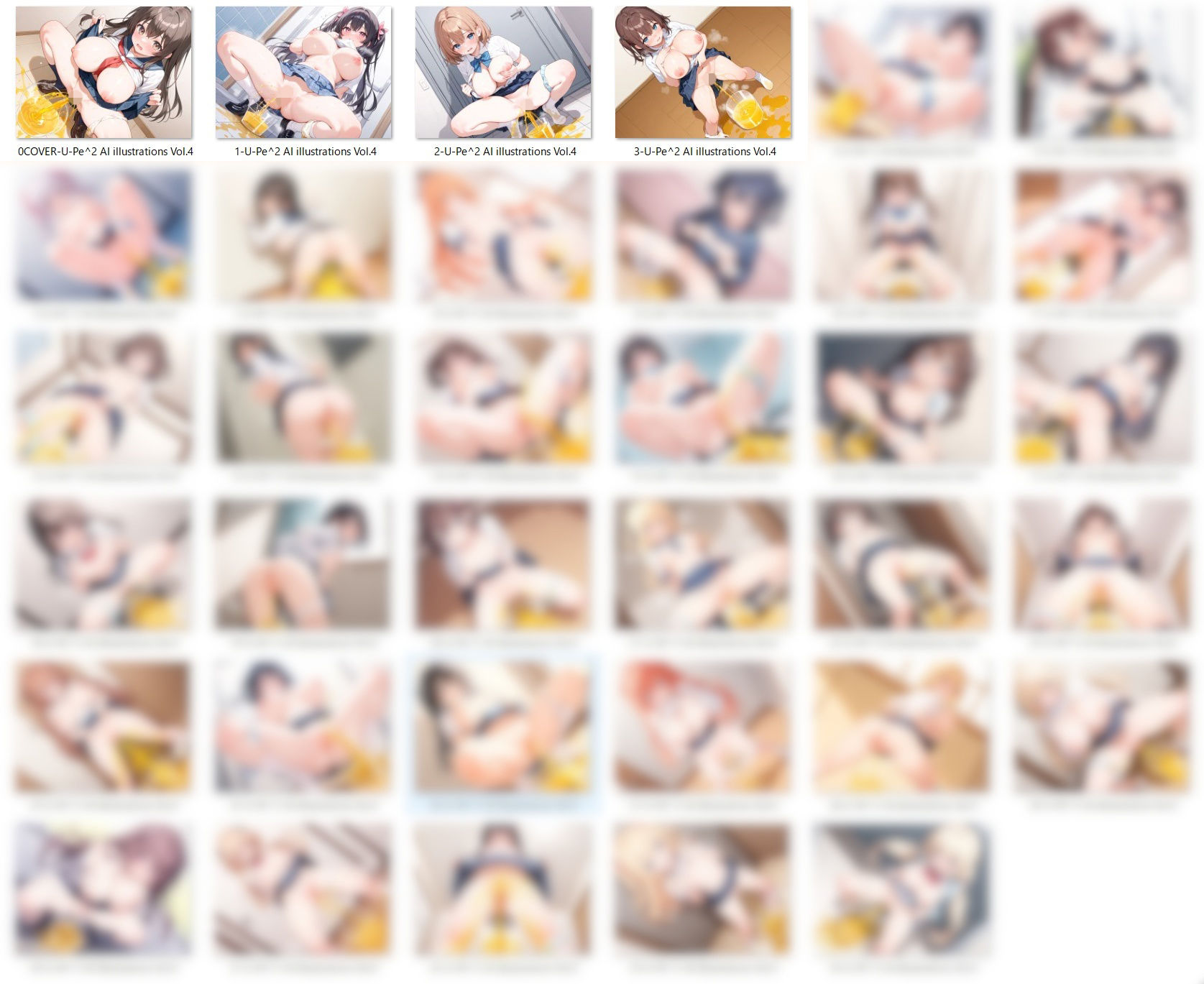 【エロ漫画】U-Pe＾2 AI illustrations Vol.4 美少女 おしっこ 容器放尿 peeing urination5