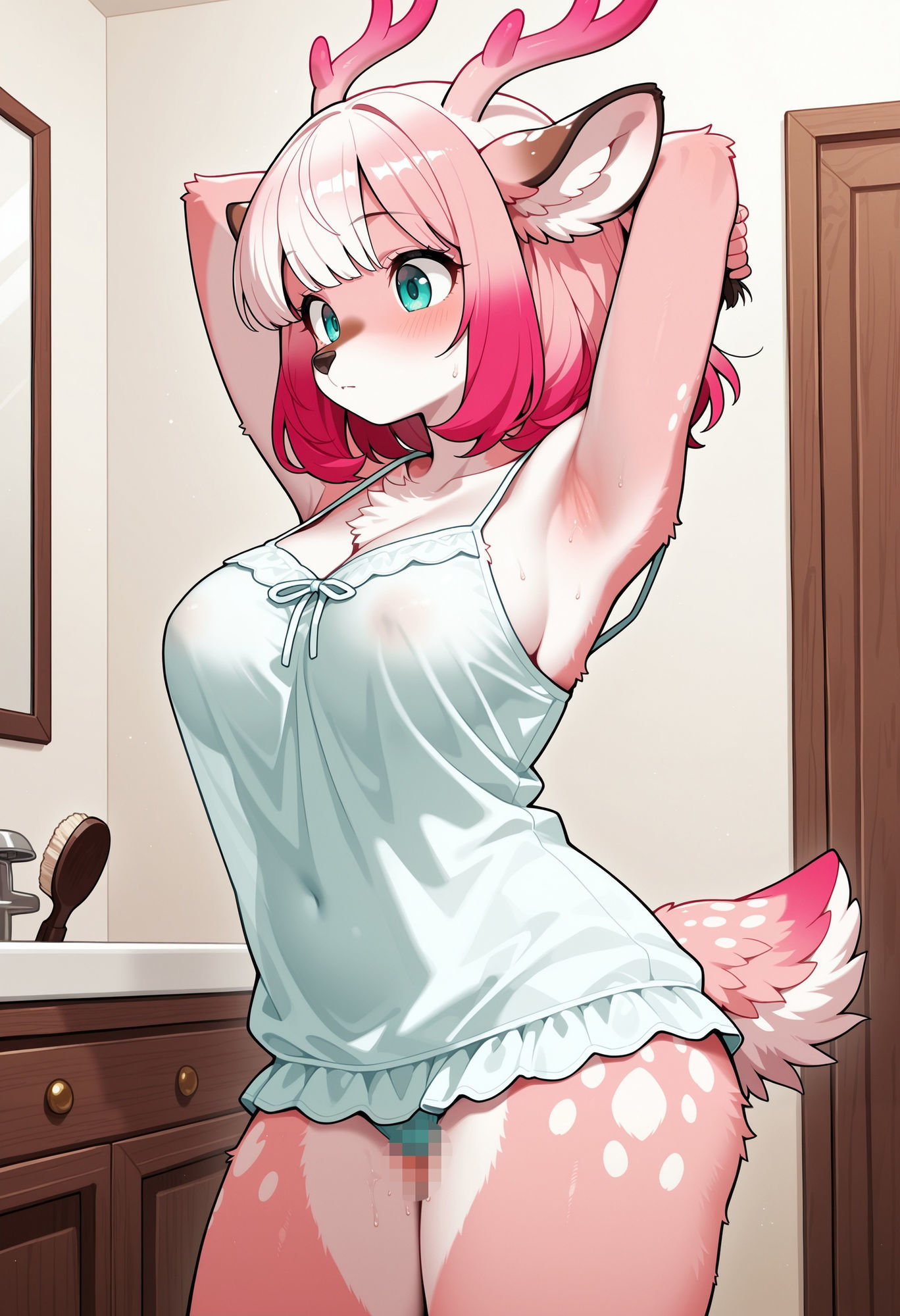 サンプル画像1:清楚な彼女が発情期！？甘々ブラッシングから理性が飛ぶ濃厚種付けまで(えんがわ) [d_718027]