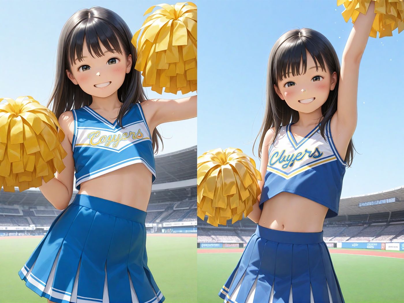 【エロ漫画】つるぺたチアガール少女をガチはめ1