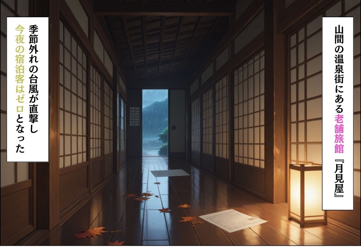 引っ越してきた田舎町がムチムチ熟女だらけだった話 〜女将と仲居の嵐の夜の秘密ご奉仕編〜1