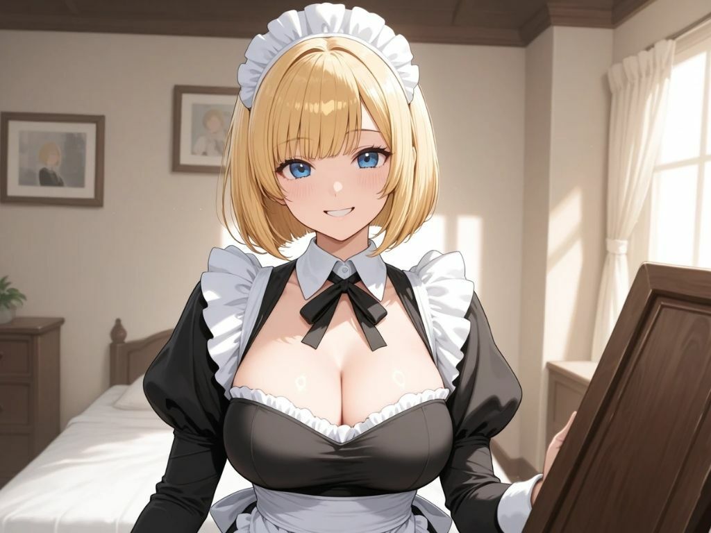 サンプル画像1:金髪メイドさんで、ひとぬきっ(むつごとや) [d_718273]