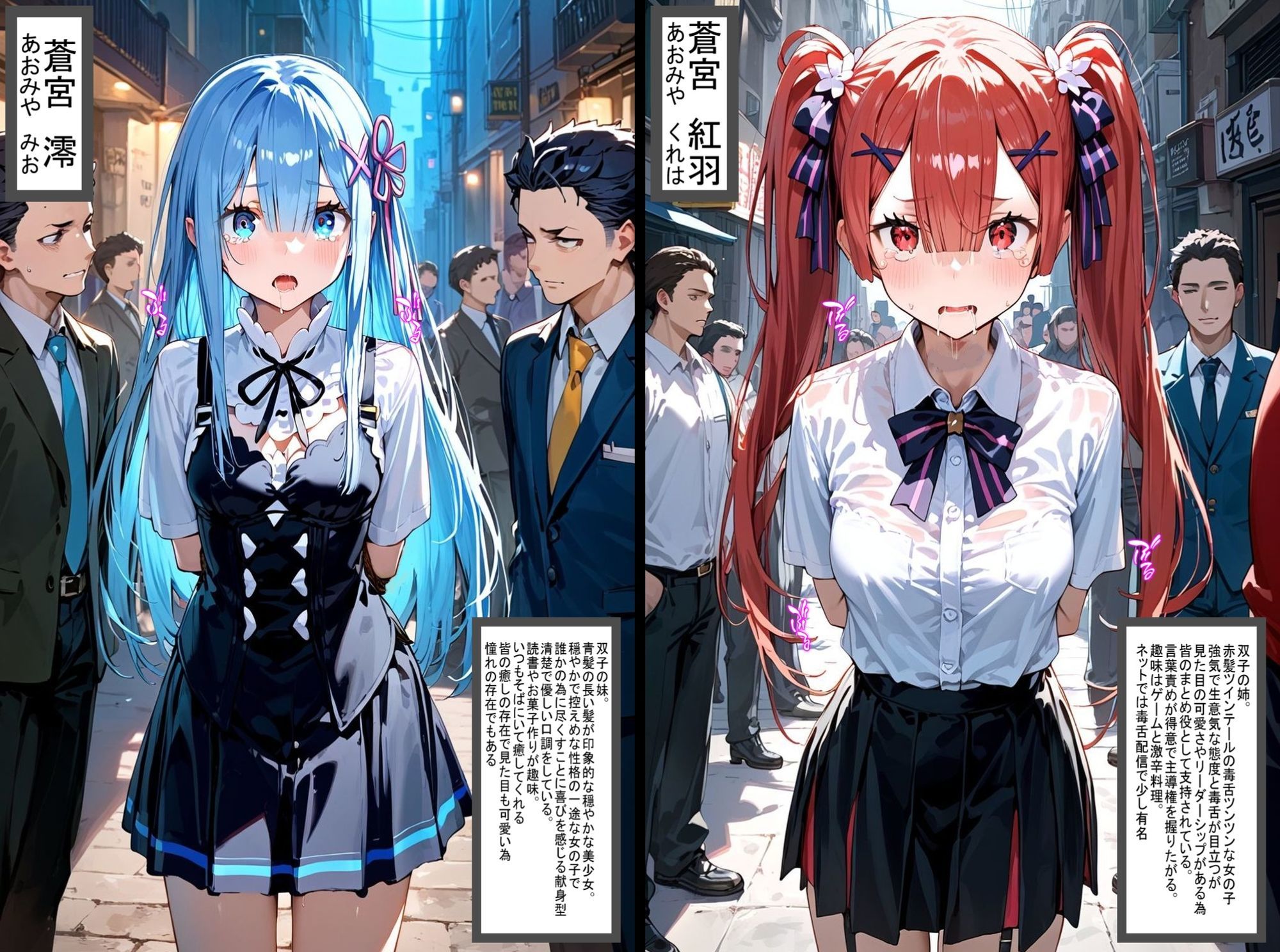 サンプル画像1:2人の狙われたJK 性奴●化計画【路地裏編】（澪・紅羽）(ゆゆの森) [d_718291]