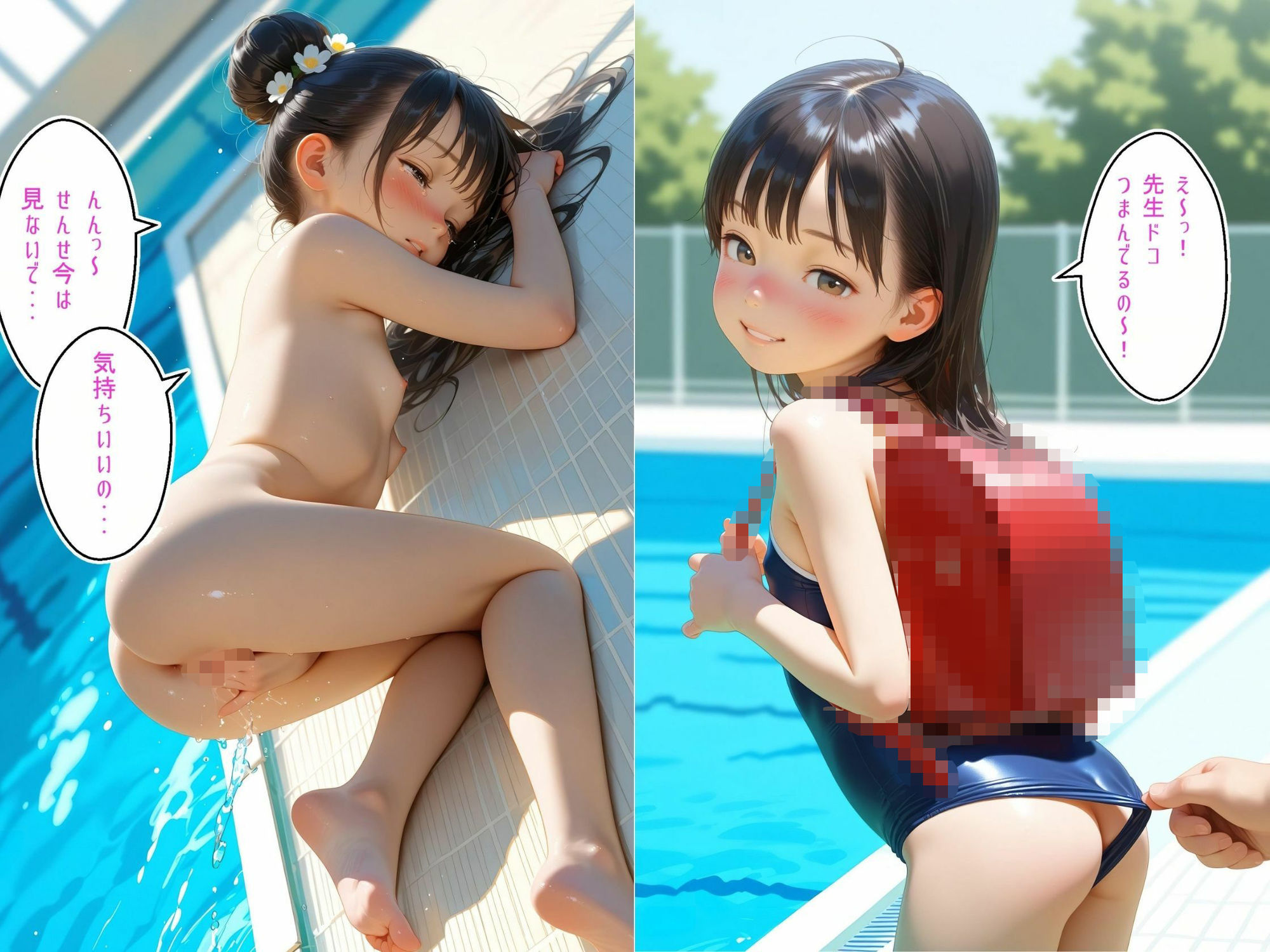 【エロ漫画】未熟な果実たち 〜スク水の課外授業で〜5