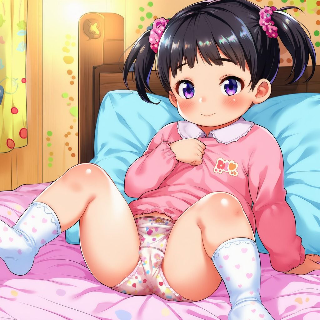 黒髪少女達の柄パンツイラスト集 画像1