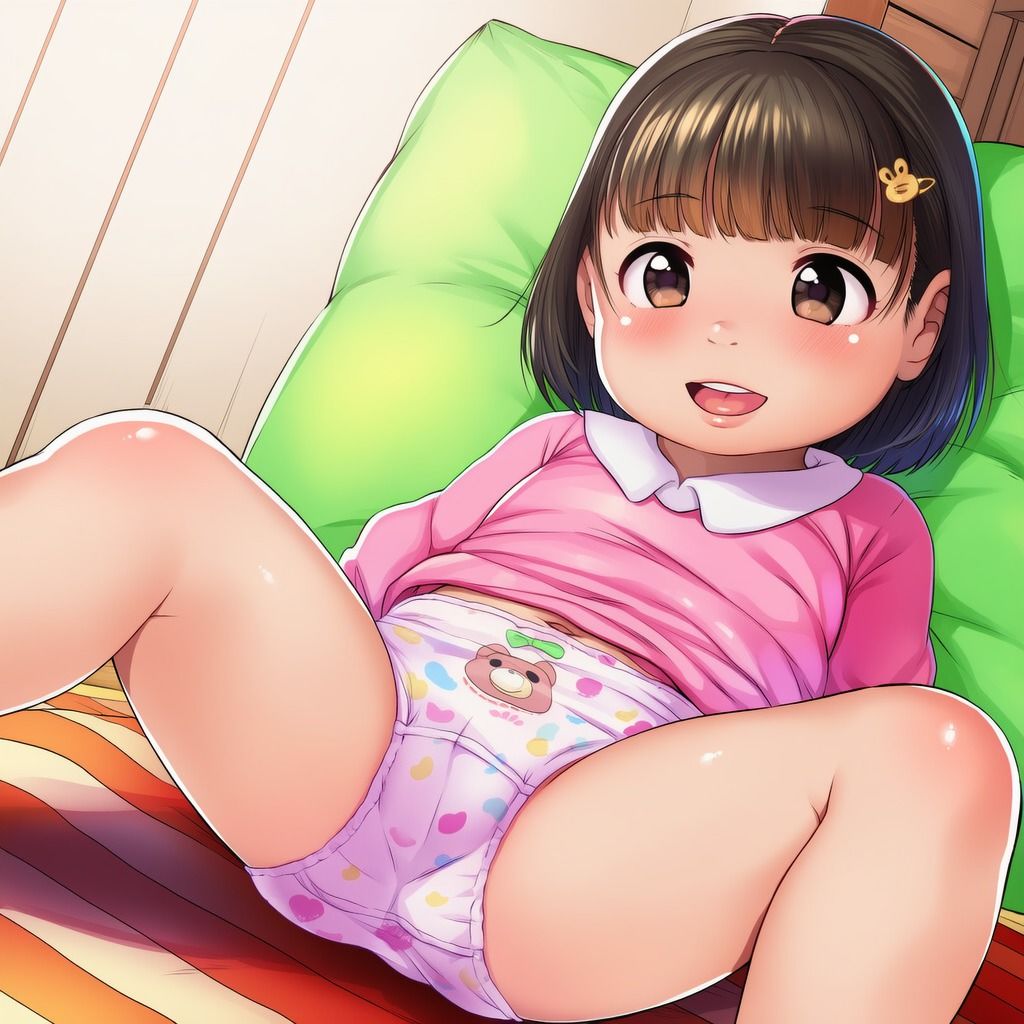 黒髪少女達の柄パンツイラスト集 画像5