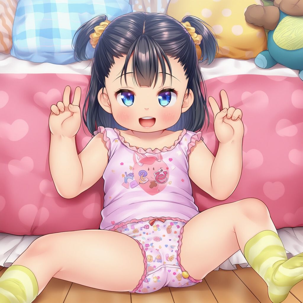 黒髪少女達の柄パンツイラスト集 画像9