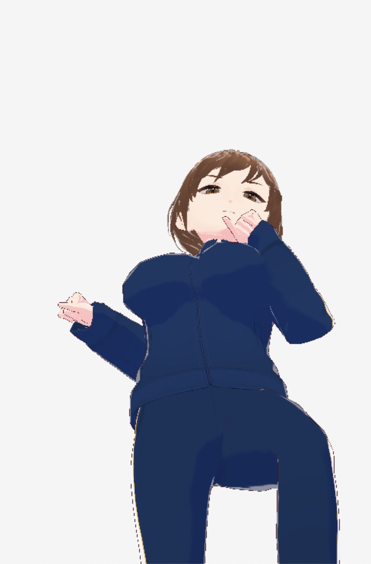 サンプル画像2:格闘好きな巨乳のジャージ姿のお姉さん（セリフなし  3DCGモデル  イラスト集）(ファンタスセレブリティ) [d_718384]