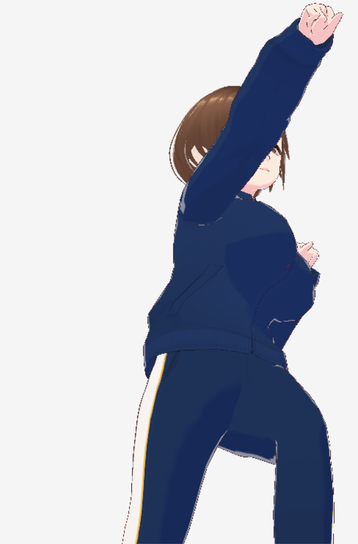 サンプル画像3:格闘好きな巨乳のジャージ姿のお姉さん（セリフなし  3DCGモデル  イラスト集）(ファンタスセレブリティ) [d_718384]