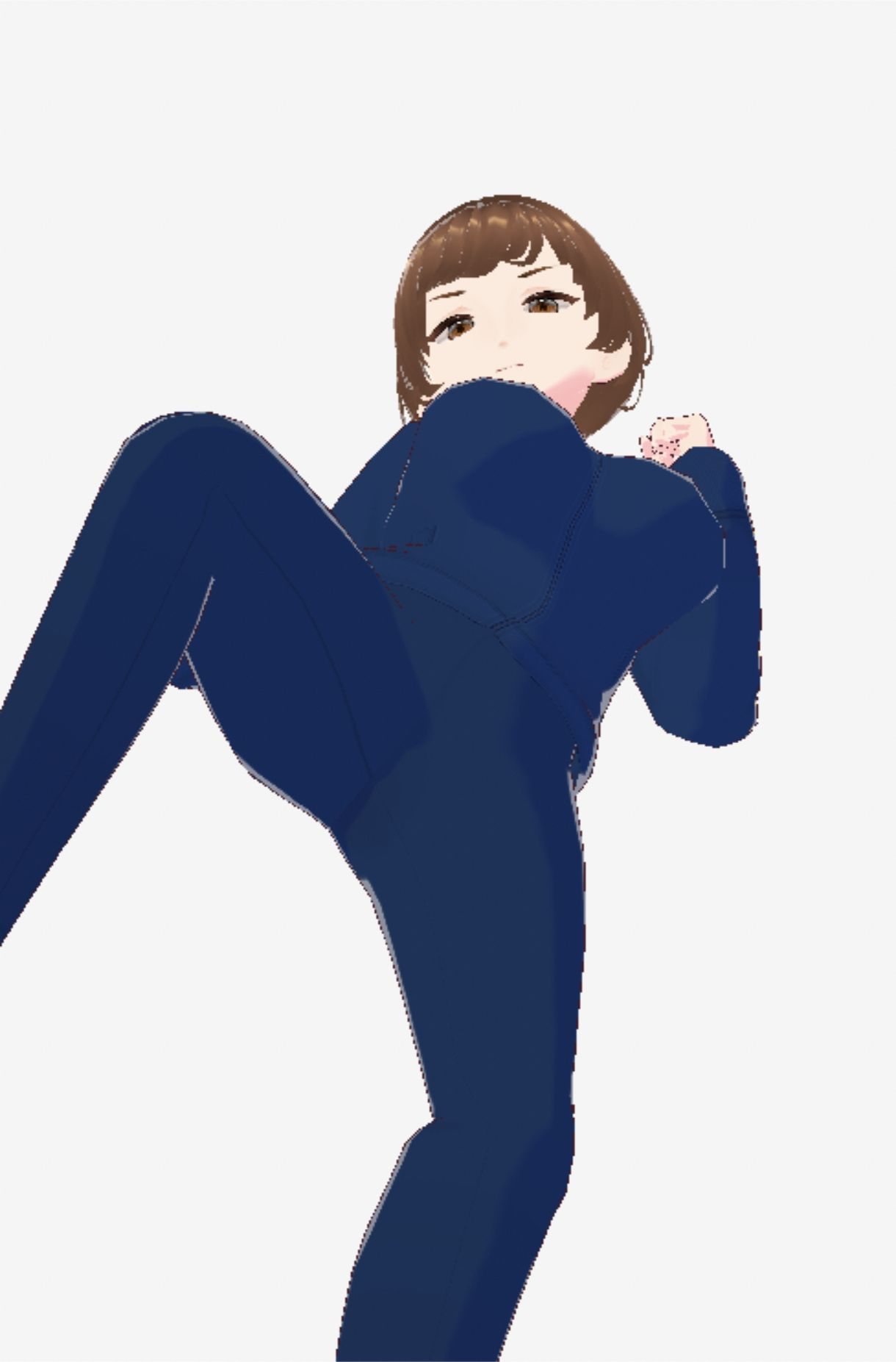 サンプル画像4:格闘好きな巨乳のジャージ姿のお姉さん（セリフなし  3DCGモデル  イラスト集）(ファンタスセレブリティ) [d_718384]