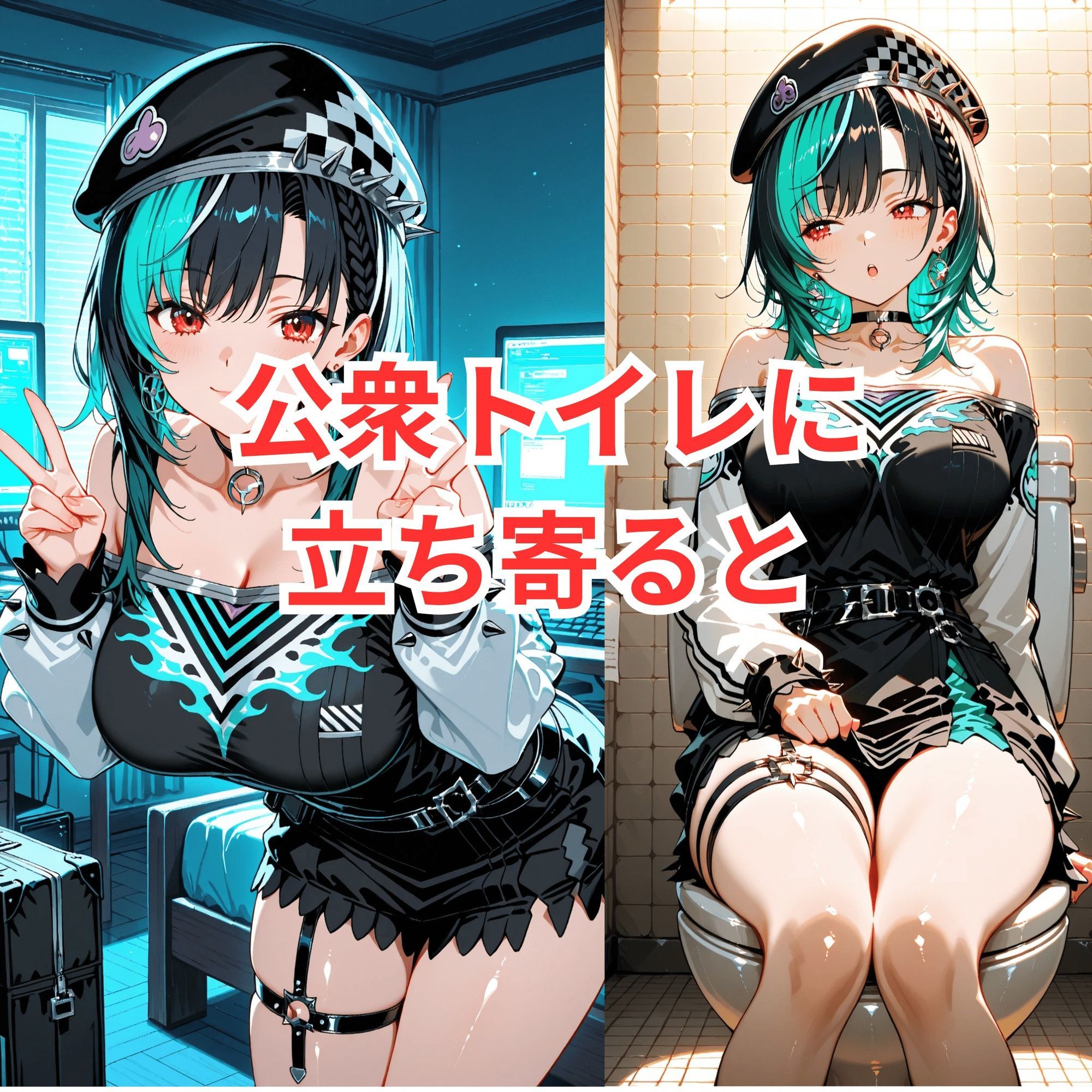 サンプル画像1:輪堂〇速の壁尻＆パヴォリア・レ〇ネとゴブリン(AIおじさん) [d_718659]