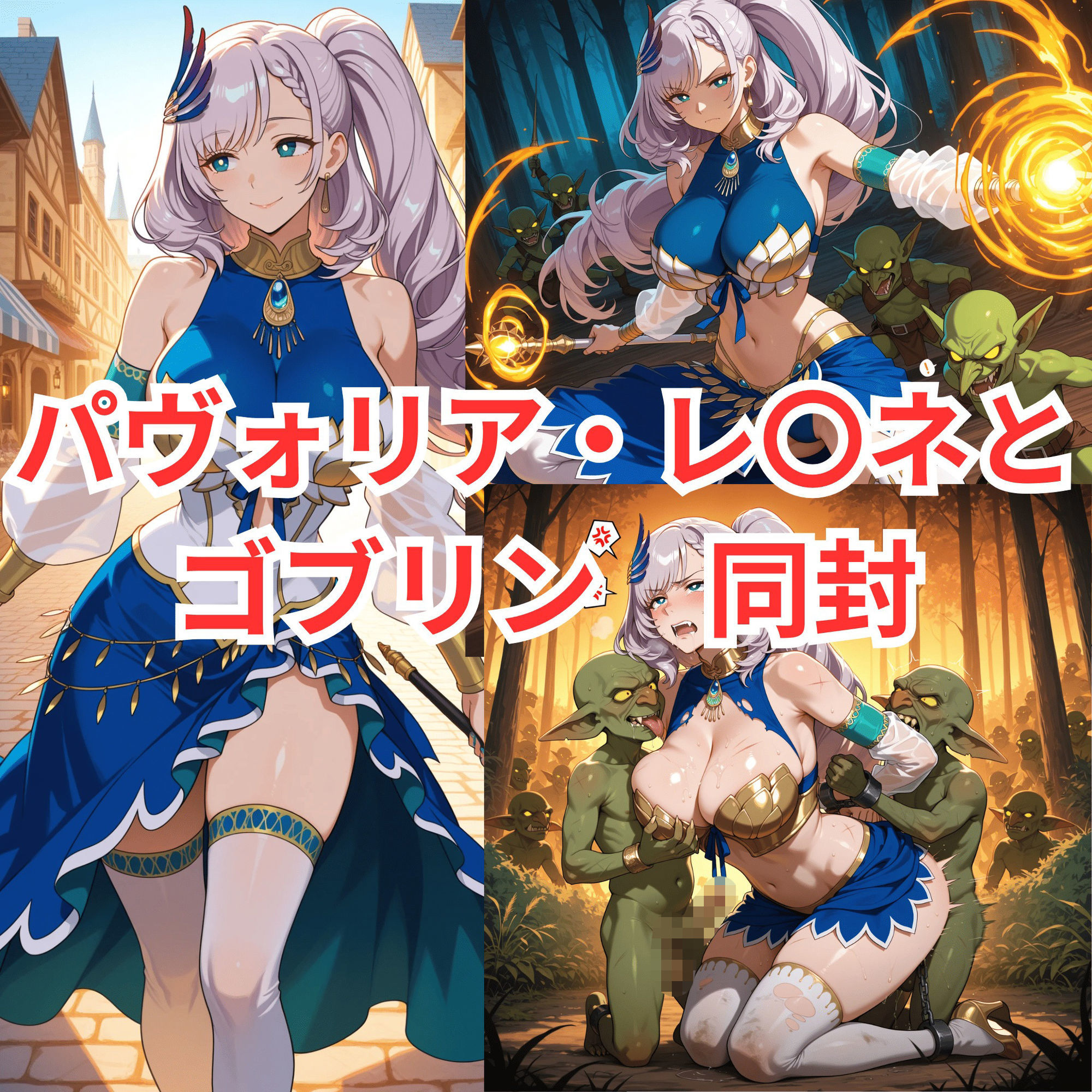 サンプル画像6:輪堂〇速の壁尻＆パヴォリア・レ〇ネとゴブリン(AIおじさん) [d_718659]