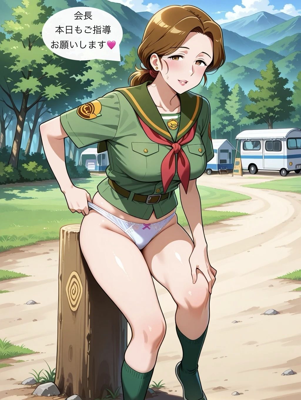 【エロ漫画】ガールスカウトの母娘5