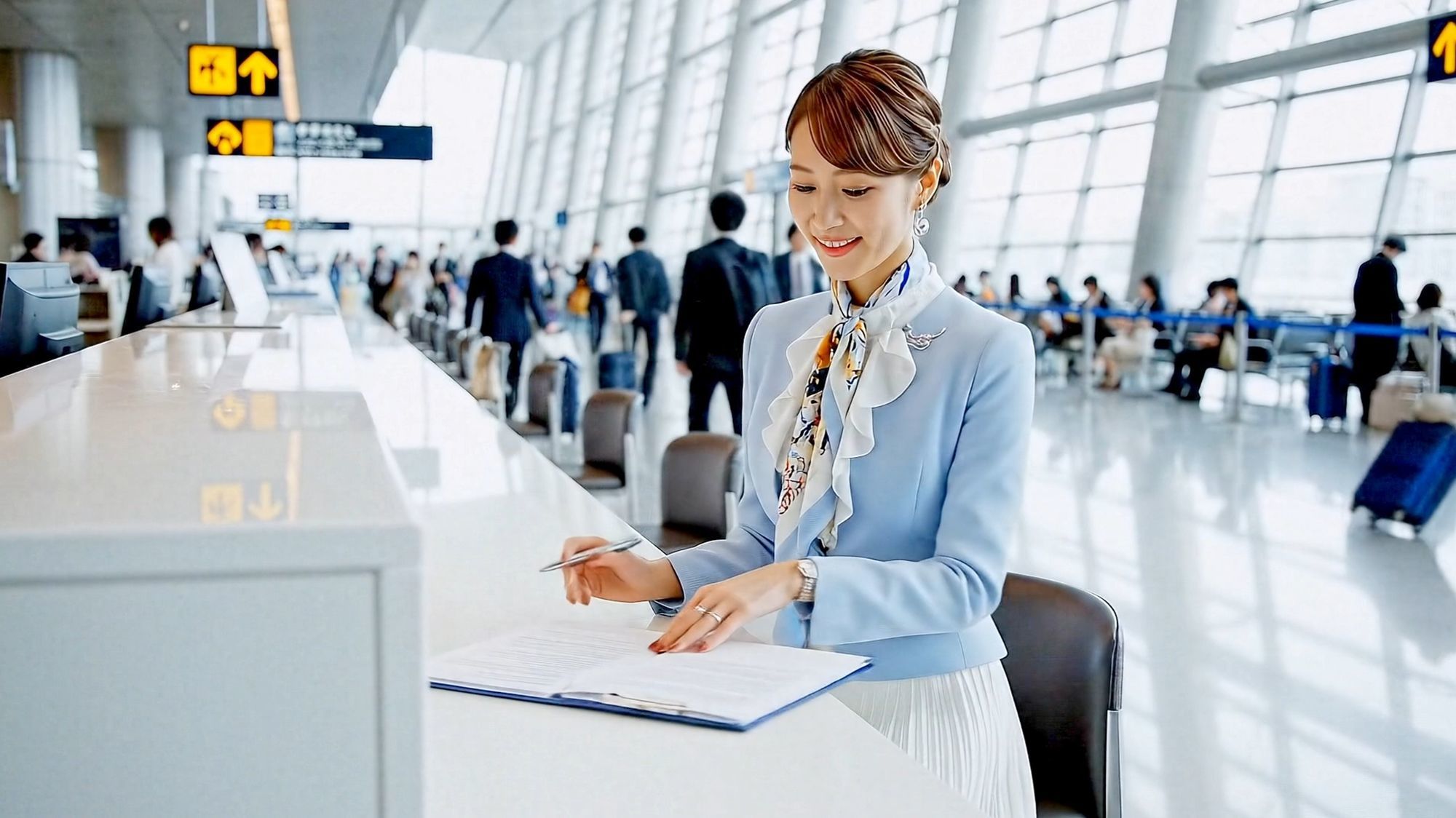 妄想 CA 空港グランドスタッフが狙われている AI生成動画 画像1