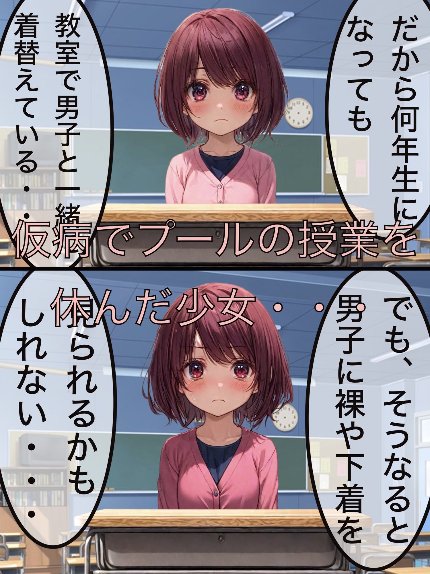 【エロ漫画】女子の横で着替えます1