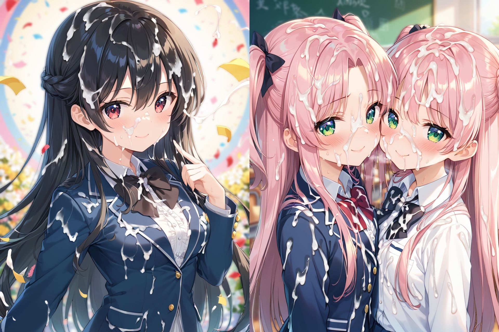 ブレザー制服ぶっかけCG集 画像3