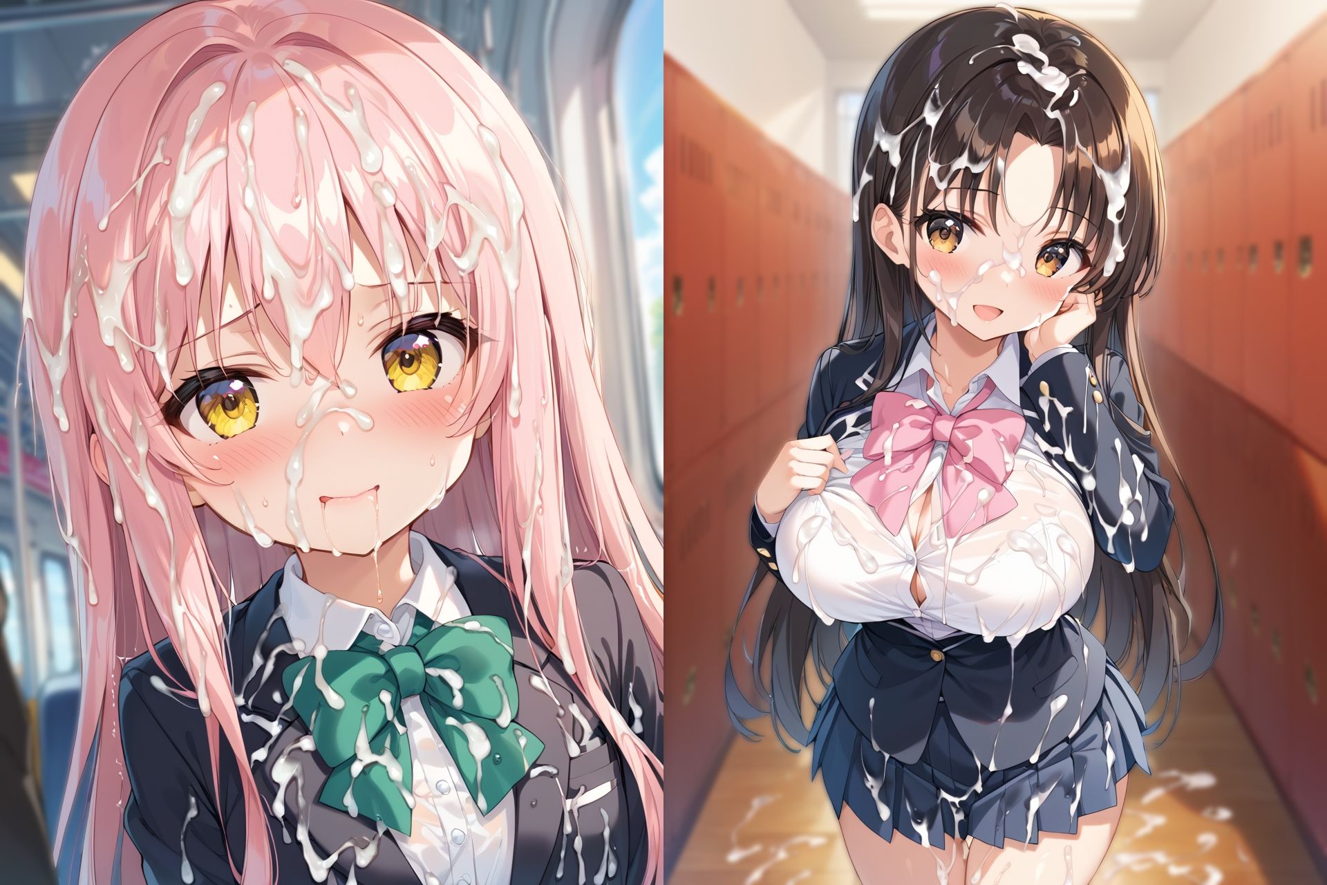 ブレザー制服ぶっかけCG集 画像5