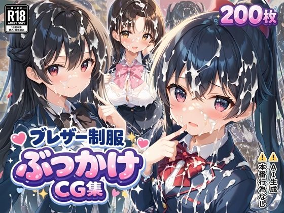 ブレザー制服ぶっかけCG集