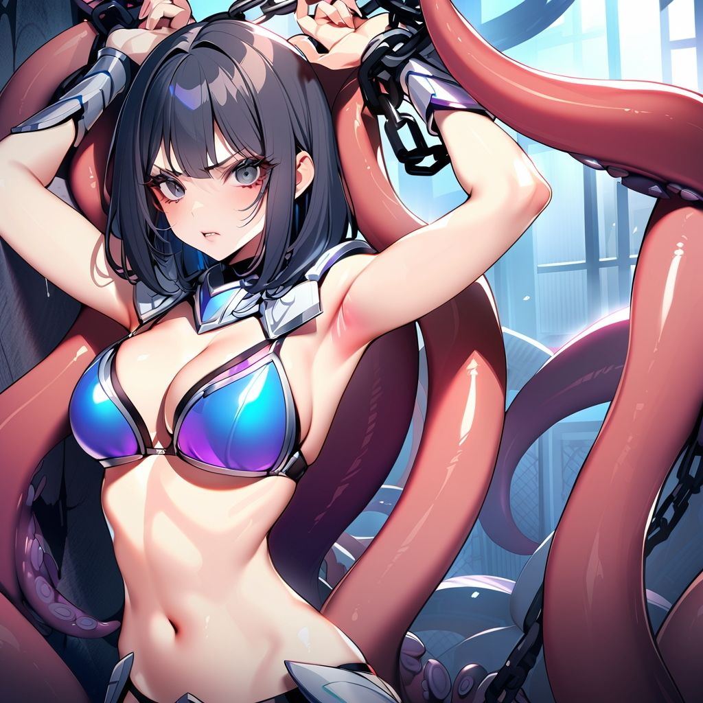 サンプル画像1:ビキニアーマー戦士拘束触手責め(バスターデュエル) [d_718906]