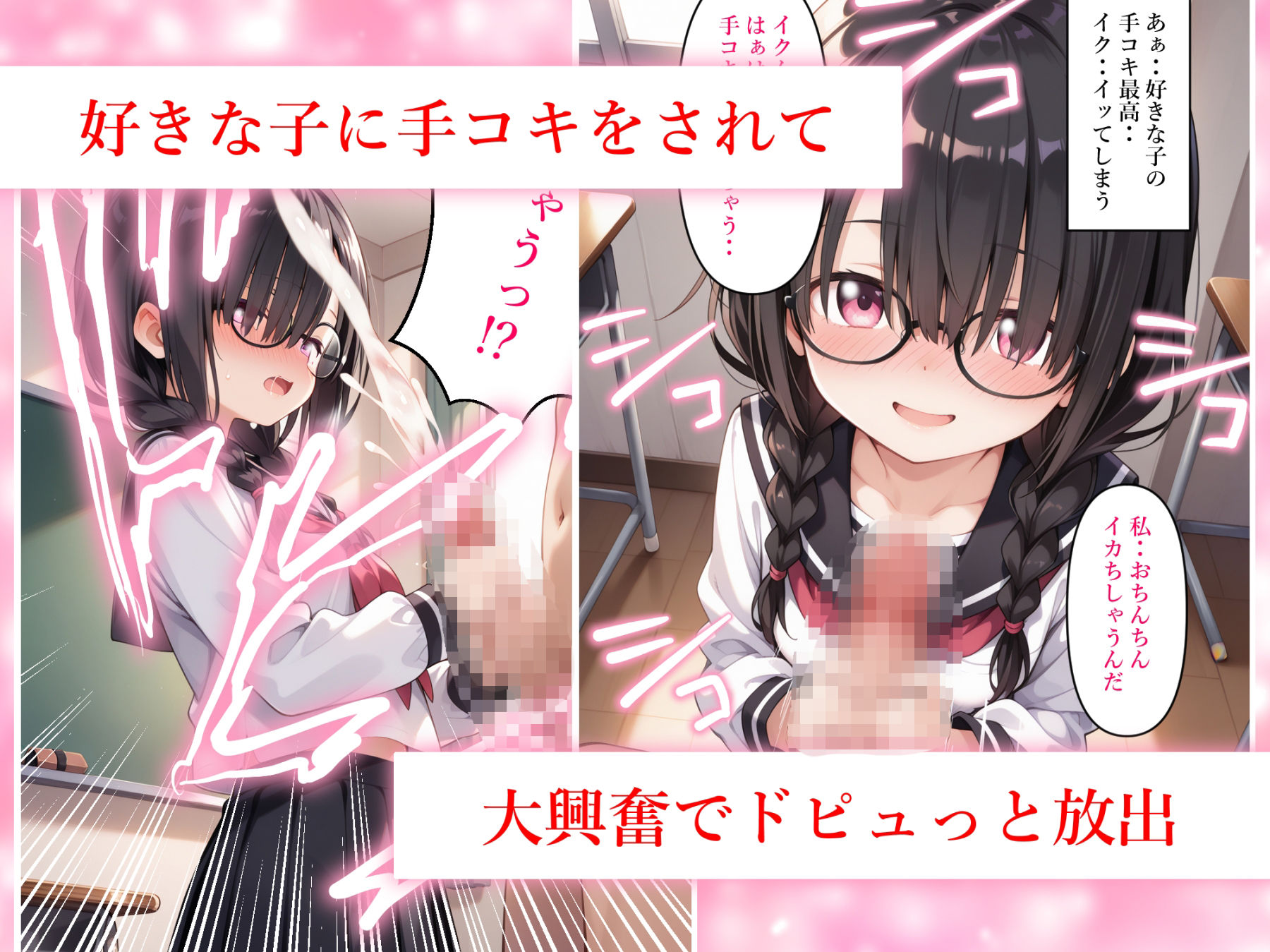 地味で目立たないクラスメイトの黒髪おさげの眼鏡っ子の事が大好きなのでセフレになってほしいと言ってみた 画像3