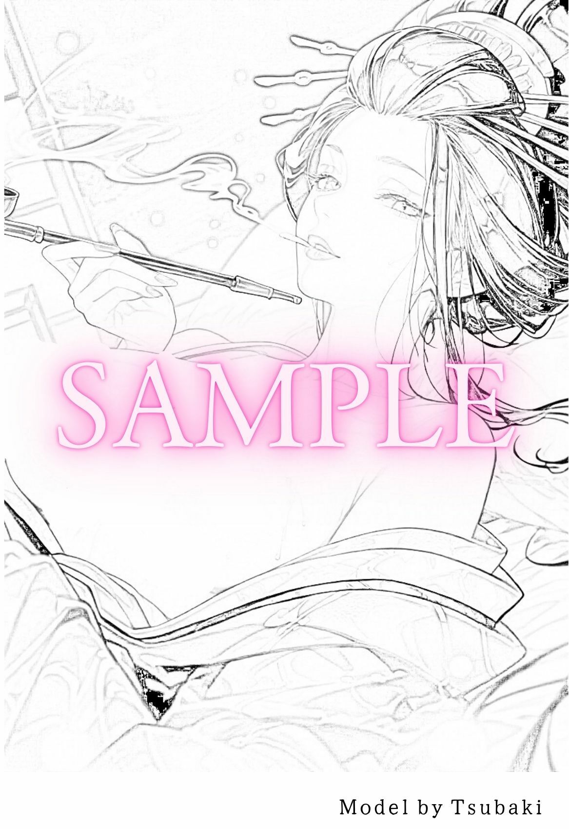 【R18版】花魁ぬり絵 1 画像2