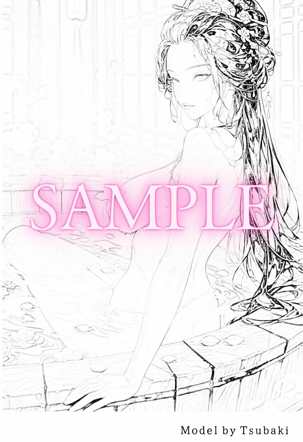 【R18版】花魁ぬり絵 1 画像3