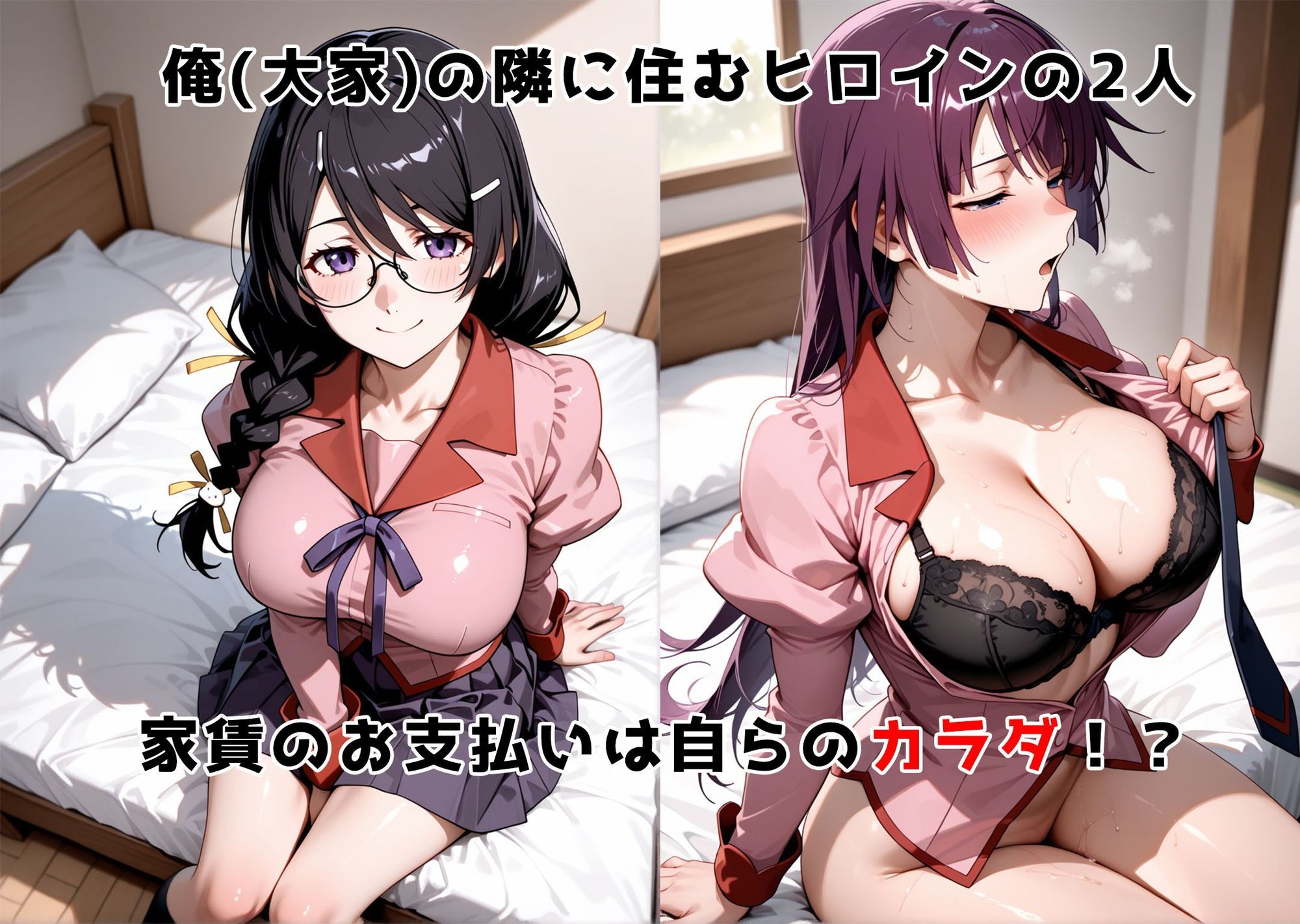 チン体奉仕契約〜大家への家賃は私達のカラダ〜羽〇翼・戦場〇原ひたぎ サンプル1